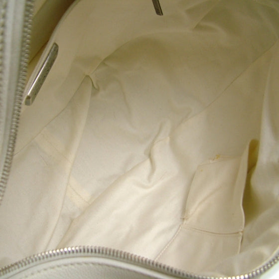 Quilted Diamond Stitch Hobo White