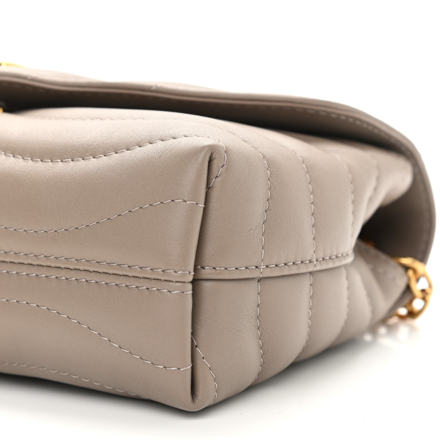 Calfskin LV New Wave Chain Bag Taupe