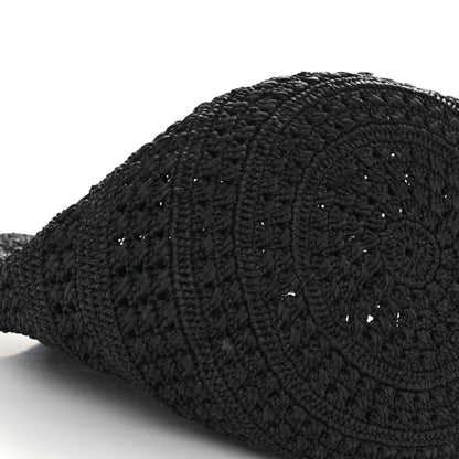 Saint Laurent Raffia Calfskin Medium Panier Tote Black 8 of 9