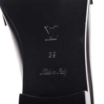 Louis Vuitton Calfskin Monogram Studded Loafers 39 Black 11 of 12