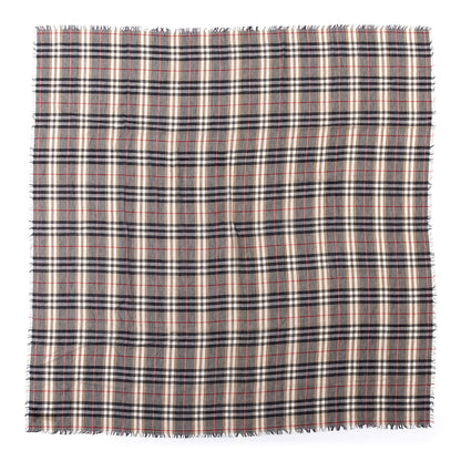 Burberry Modal Wool Castleford Check Lightweight Scarf Camel 1 of 3