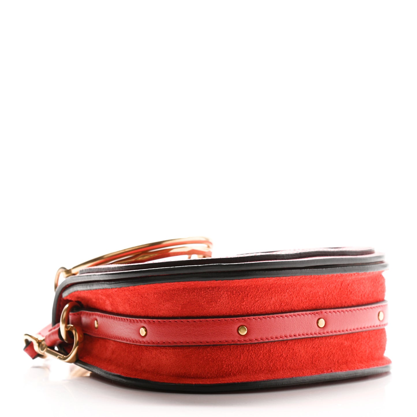 Calfskin Small Nile Bracelet Bag Earthy Red