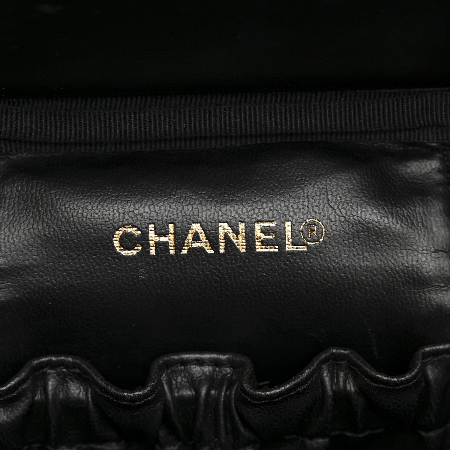 Chanel Caviar Vanity Cosmetic Case Black 6 of 10