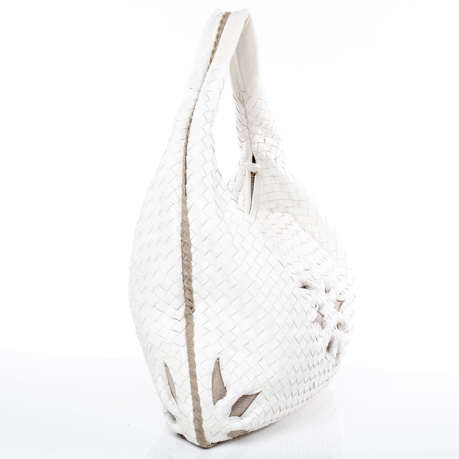 Bottega Veneta Nappa Intrecciato Flower Large Veneta Hobo White 3 of 10