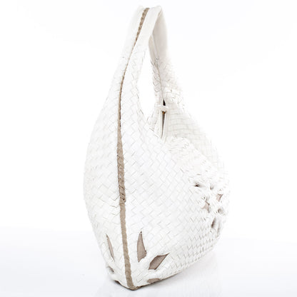 Bottega Veneta Nappa Intrecciato Flower Large Veneta Hobo White 3 of 10
