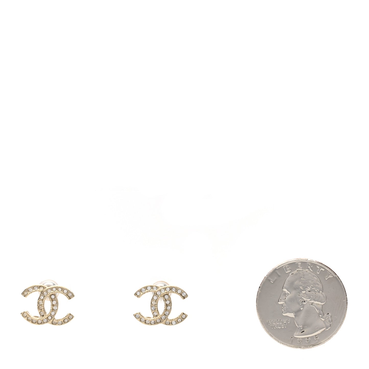 Crystal Twist CC Earrings Gold