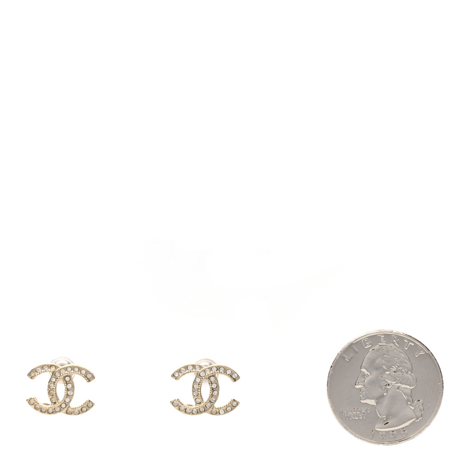 Chanel Crystal Twist CC Earrings Gold 2 of 5