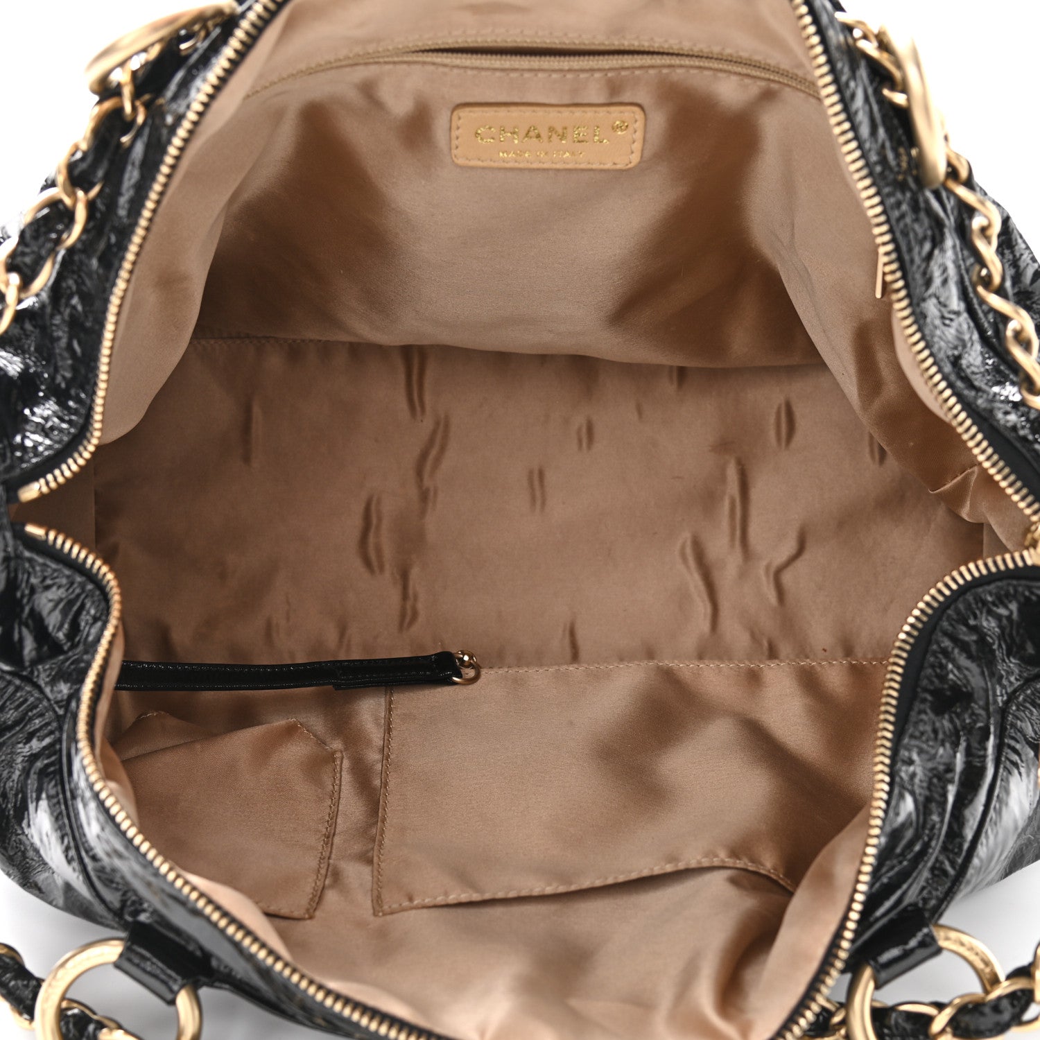 Chanel Patent Quilted CC Tote Black 5 of 12