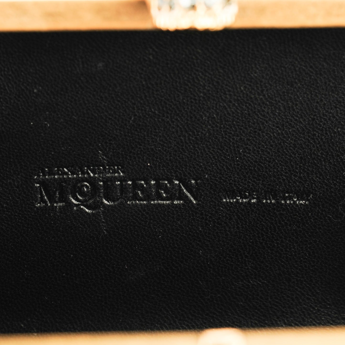 Baroque Print Calf Hair Skull Box Clutch Black