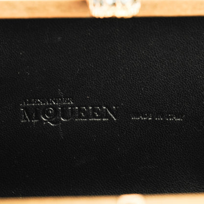 Alexander McQueen Baroque Print Calf Hair Skull Box Clutch Black 5 of 6