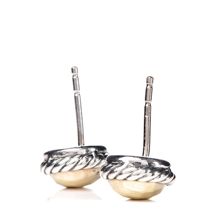 David Yurman Sterling Silver 18K Yellow Gold Chatelaine Earrings 3 of 4