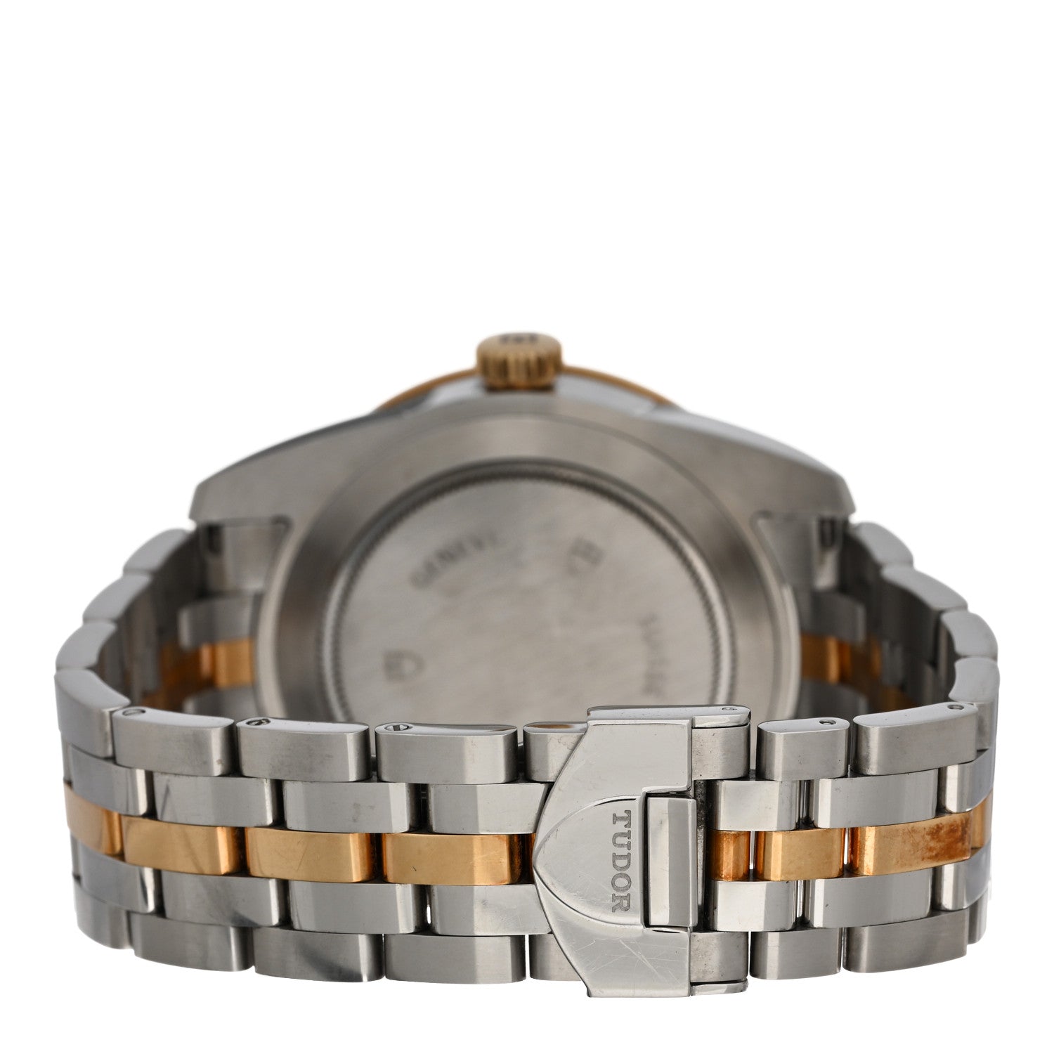 TUDOR Stainless Steel 18K Yellow Gold Diamond 42mm Glamour Double Date Automatic Watch Black 57003 3 of 4