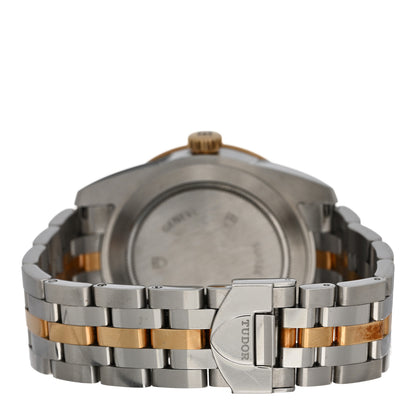 TUDOR Stainless Steel 18K Yellow Gold Diamond 42mm Glamour Double Date Automatic Watch Black 57003 3 of 4
