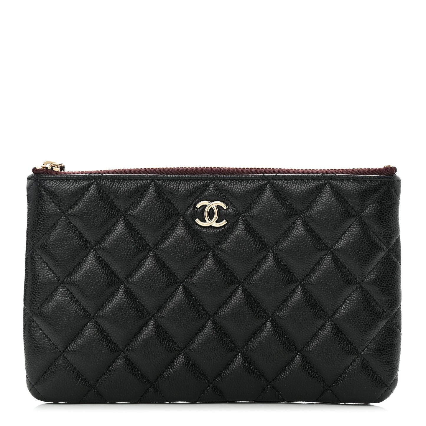 Caviar Quilted Cosmetic Case Black