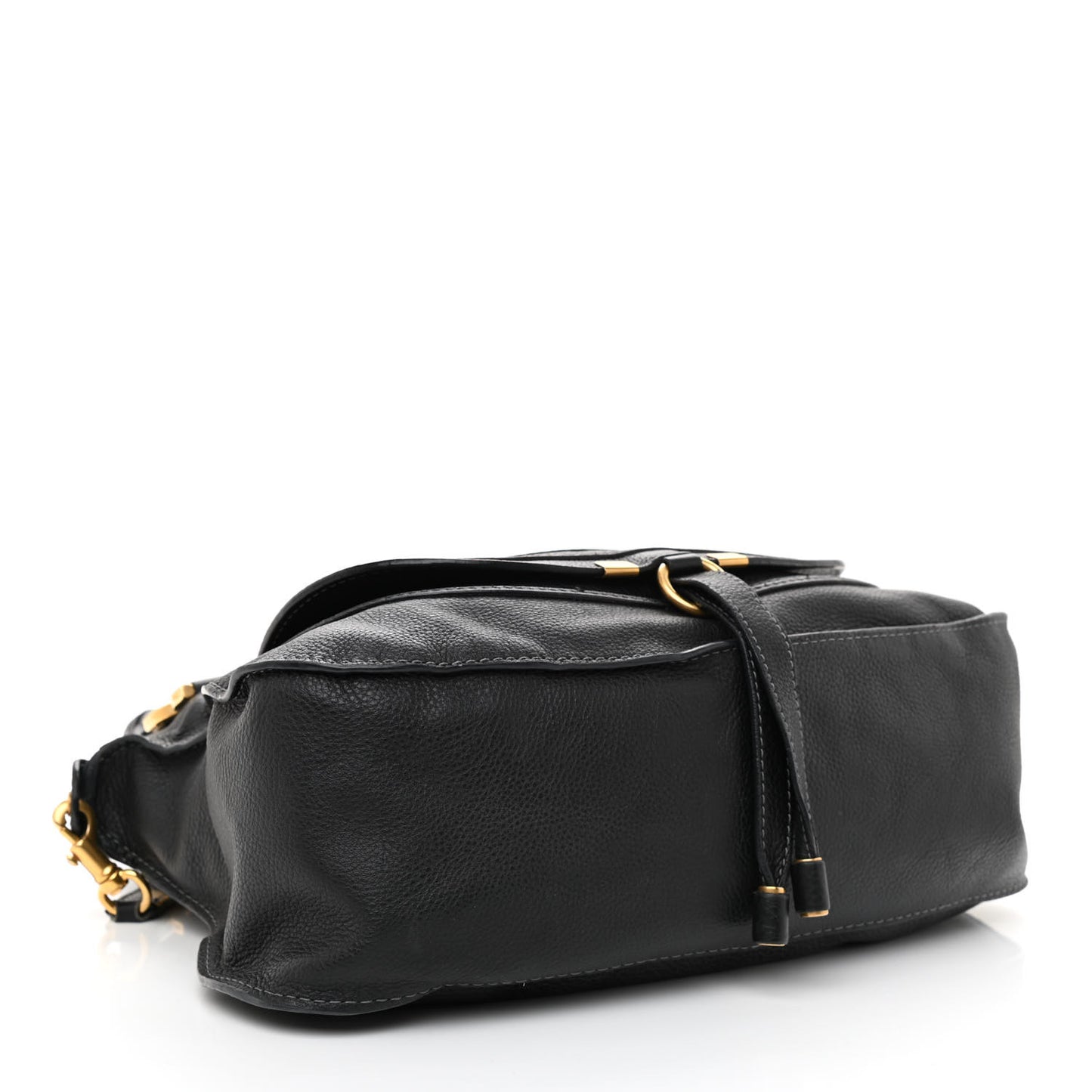 Calfskin Medium Marcie Satchel Black