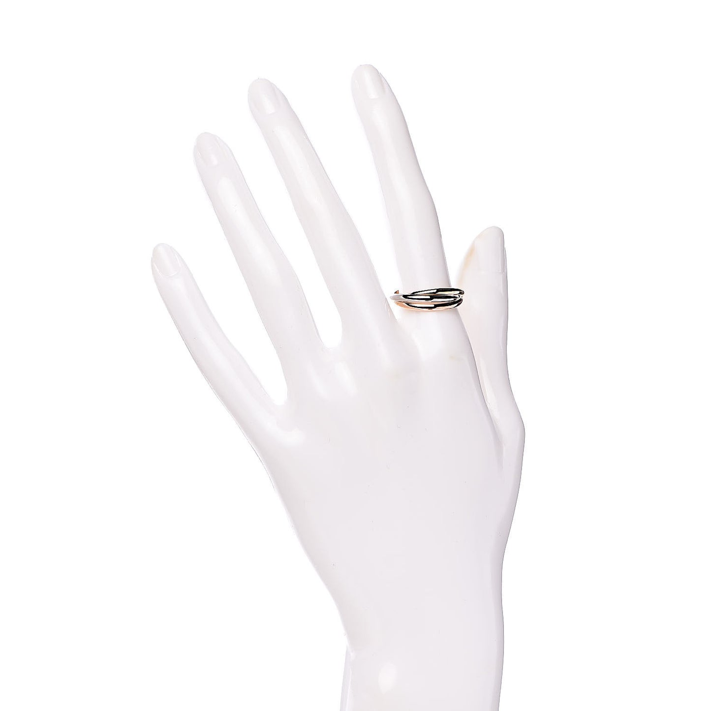 18K Pink Yellow White Gold Small Les Must De Trinity Ring 54 6.75