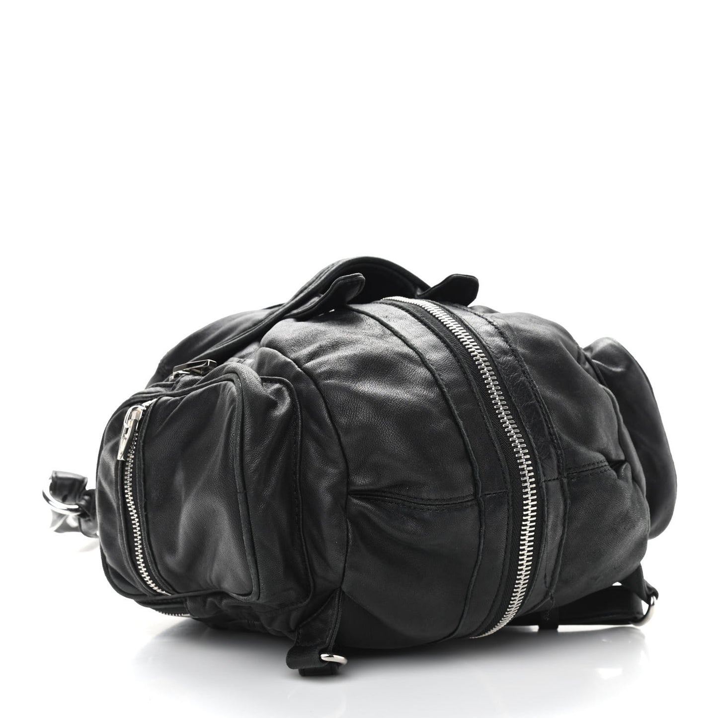 Lambskin Mini Marti Backpack Washed Black Rhodium Hardware