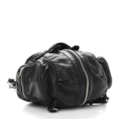 Alexander Wang Lambskin Mini Marti Backpack Washed Black Rhodium Hardware 3 of 15