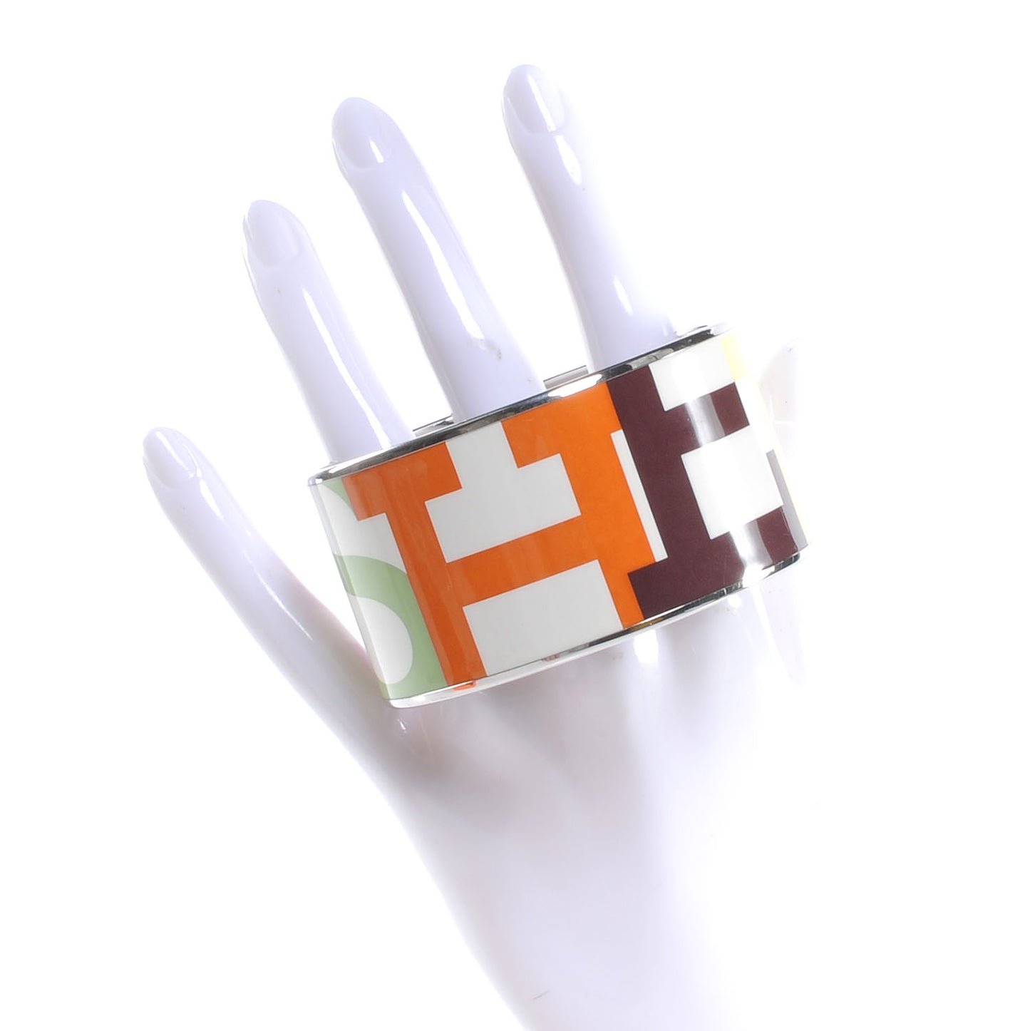 Enamel Printed Extra Wide Capitales 65 Bracelet