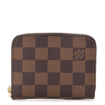 Louis Vuitton Damier Ebene Zippy Coin Purse Rose Ballerine 1 of 8