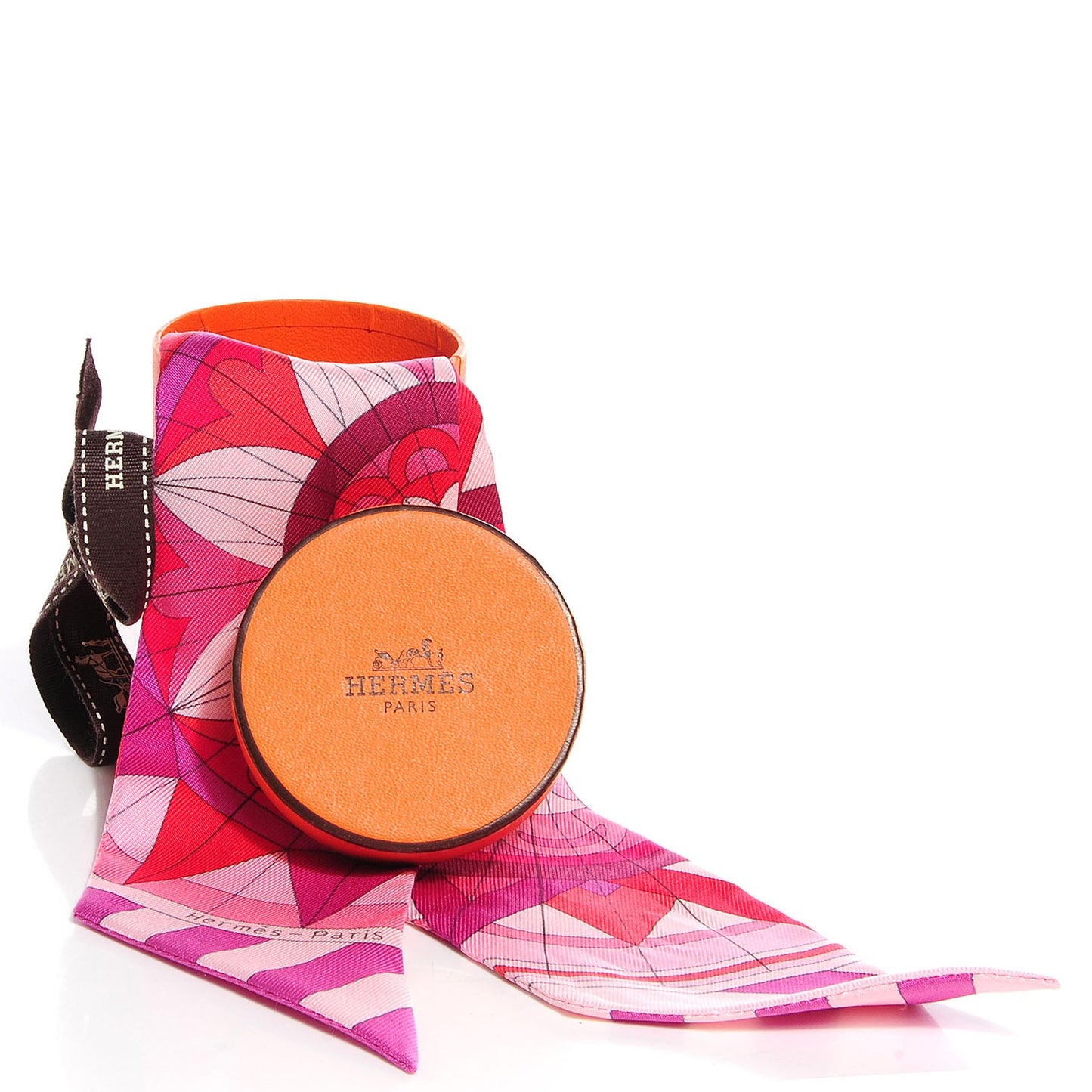 HERMES Silk Rose de Compas Twilly