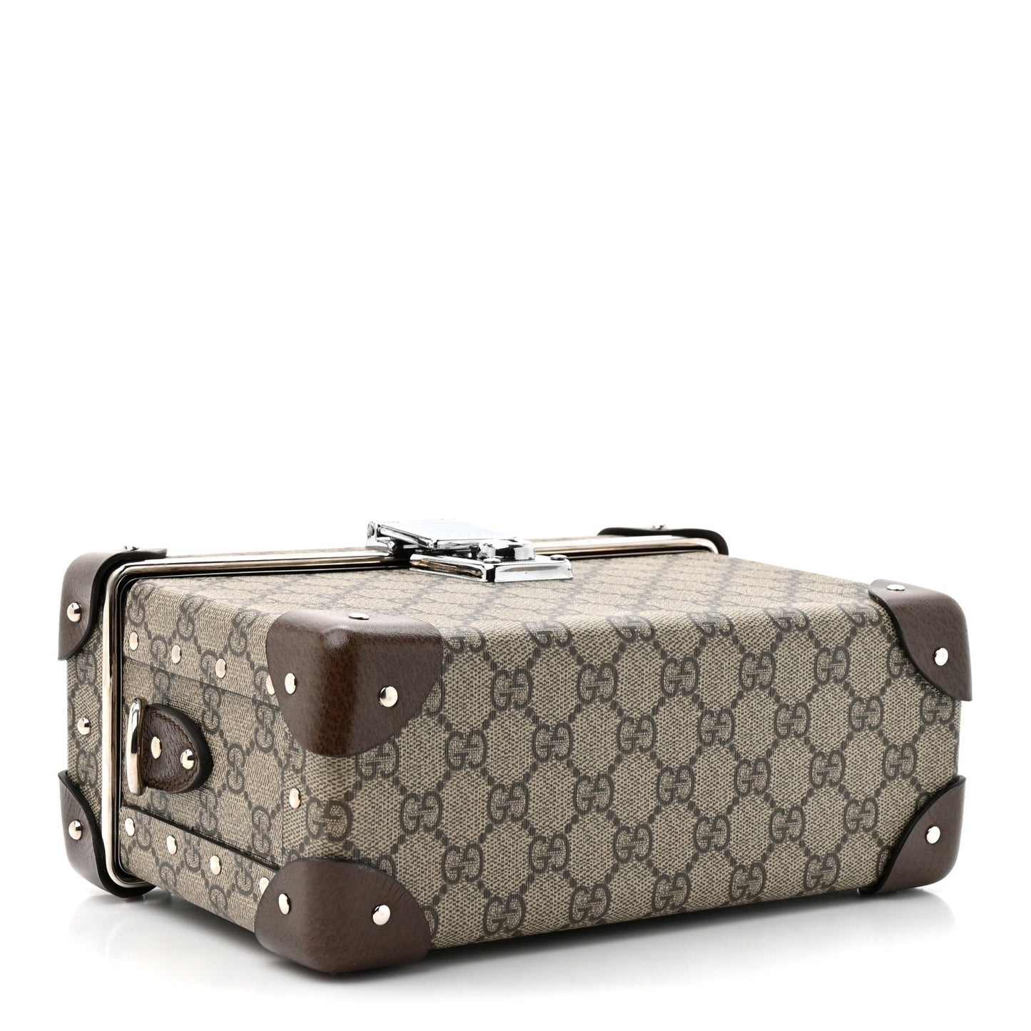 GG Supreme Monogram Globe-Trotter Beauty Case Brown