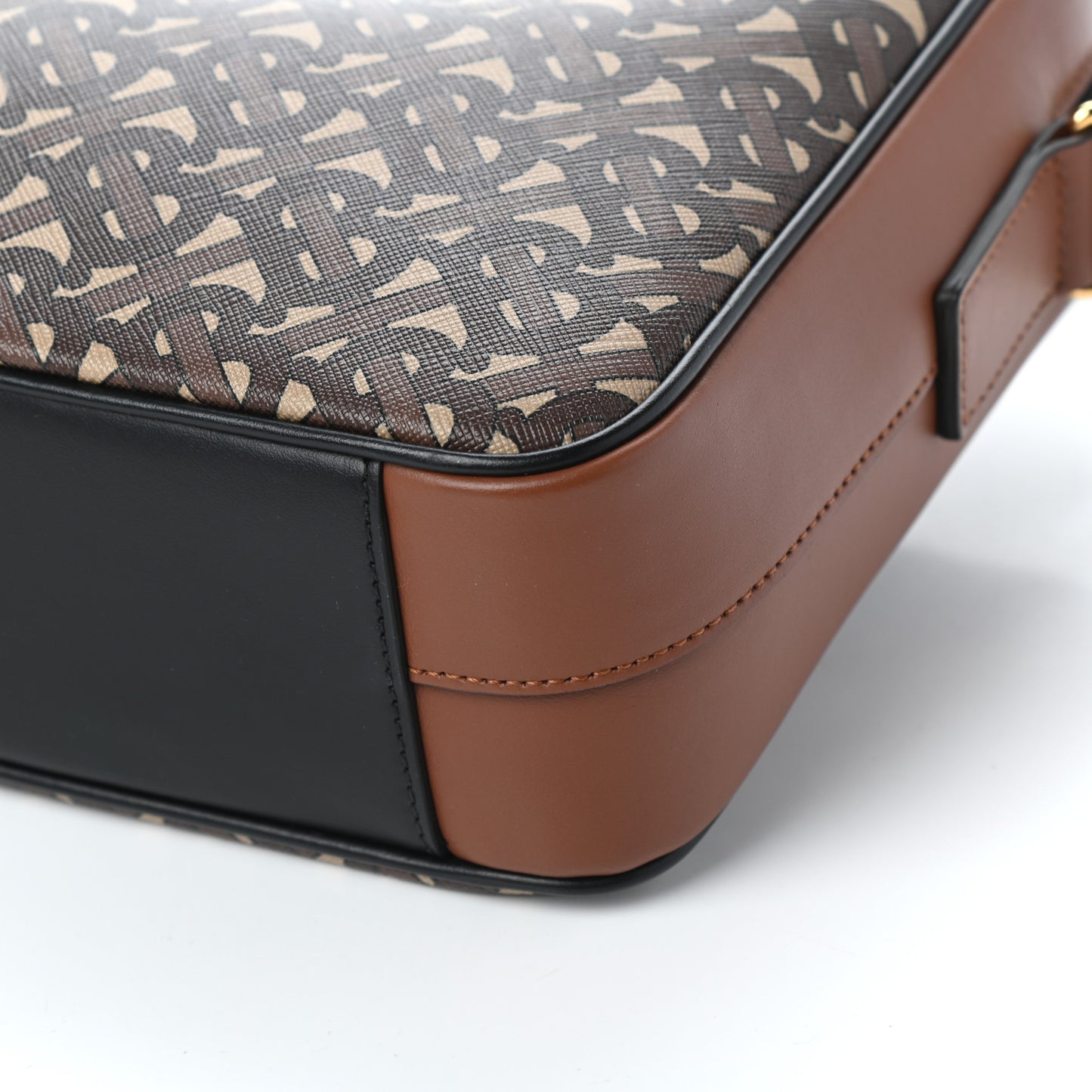 E-Canvas Monogram Calfskin Knight Messenger Bag Bridle Brown
