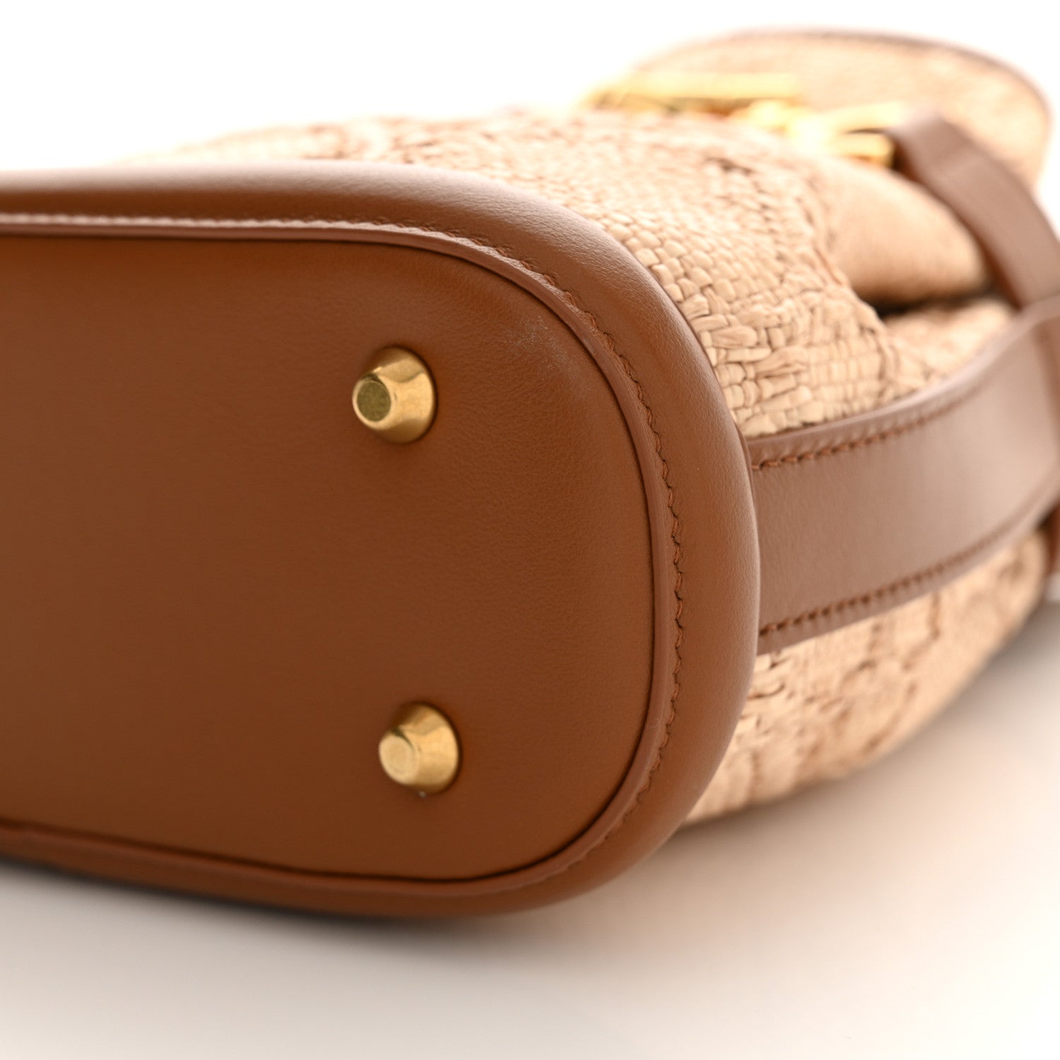 Christian Dior Raffia Calfskin Cannage Small C'est Dior Cannage Bucket Bag Natural 10 of 10