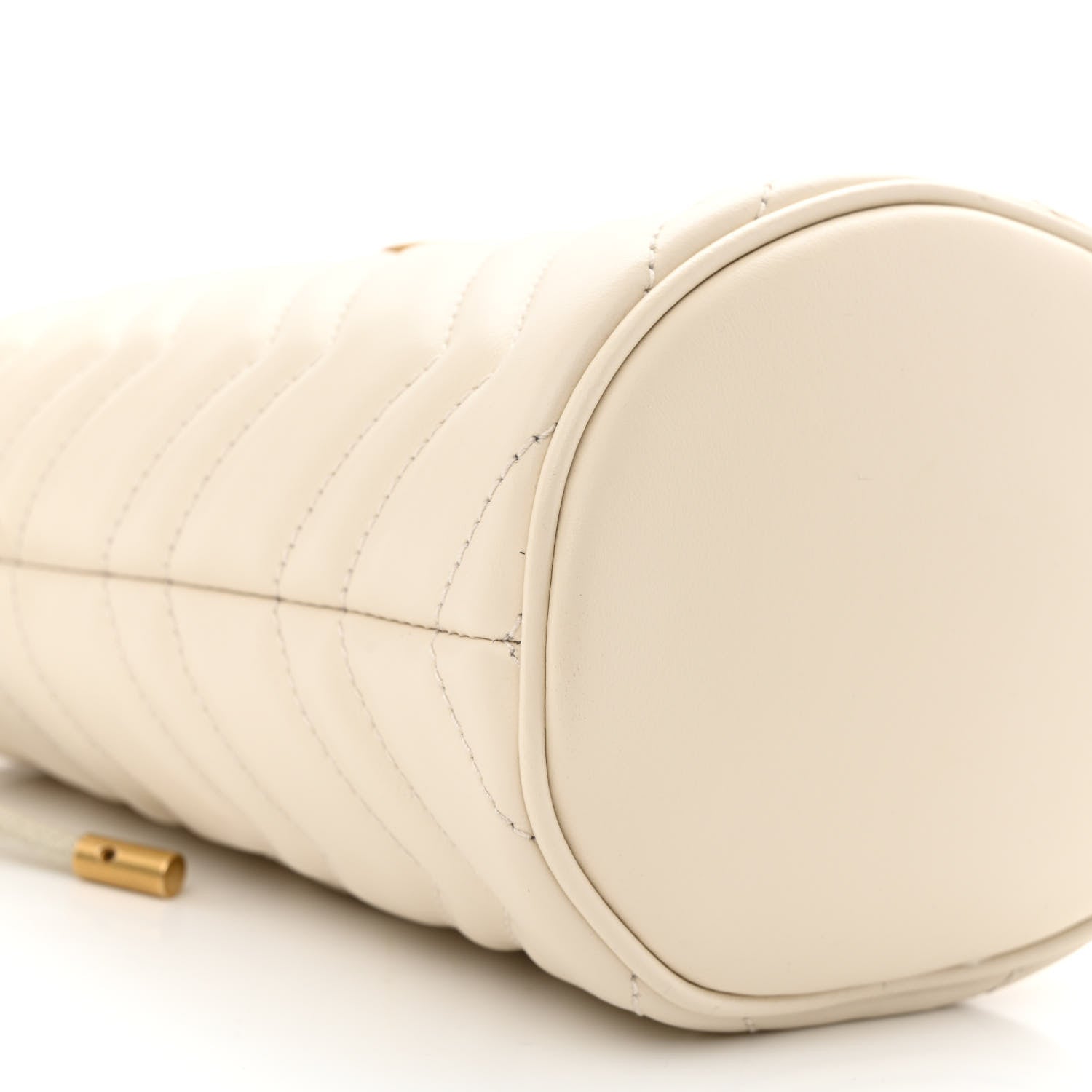 Gucci Calfskin Matelasse Mini GG Marmont 2.0 Bucket Bag White 9 of 11