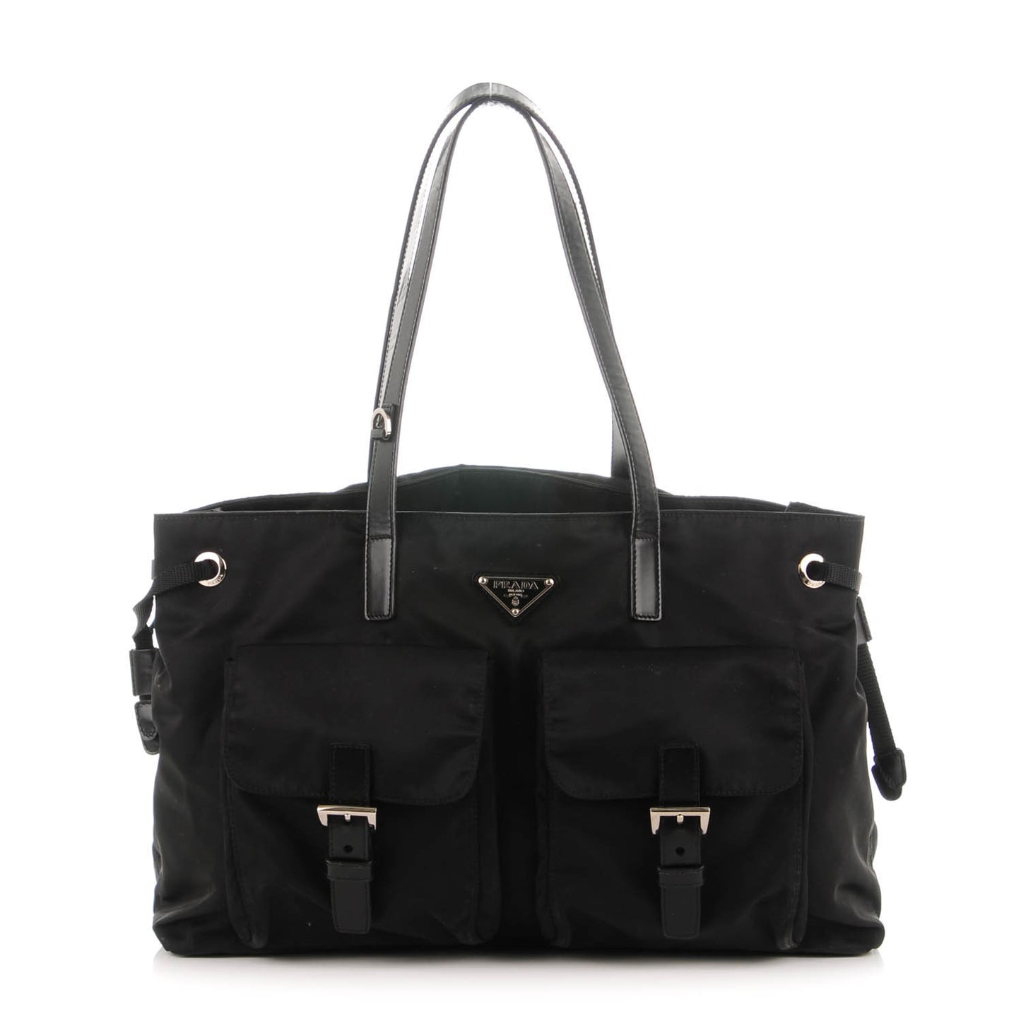 Nylon Vela Shopping Tote Black