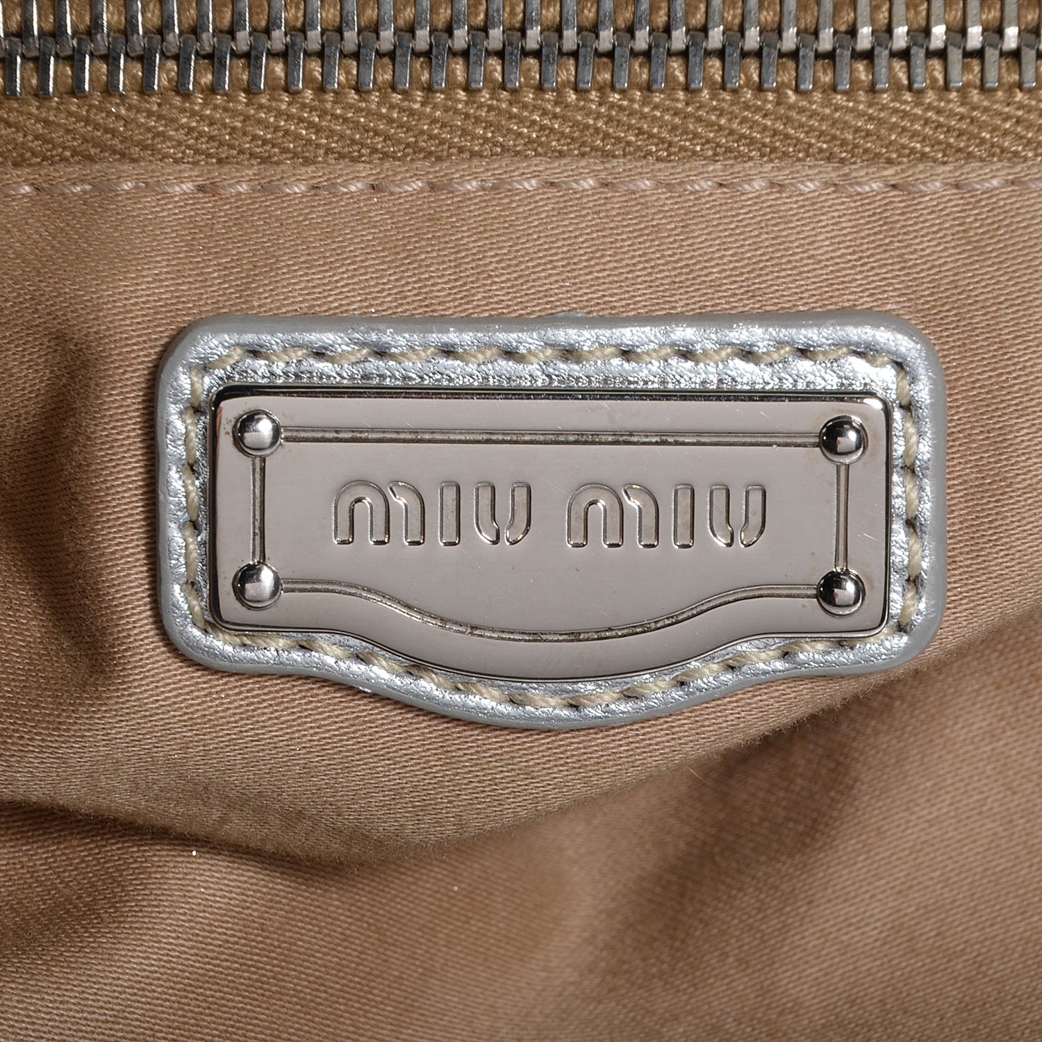 Miu Miu Leather Matelasse Coffer Silver 6 of 10