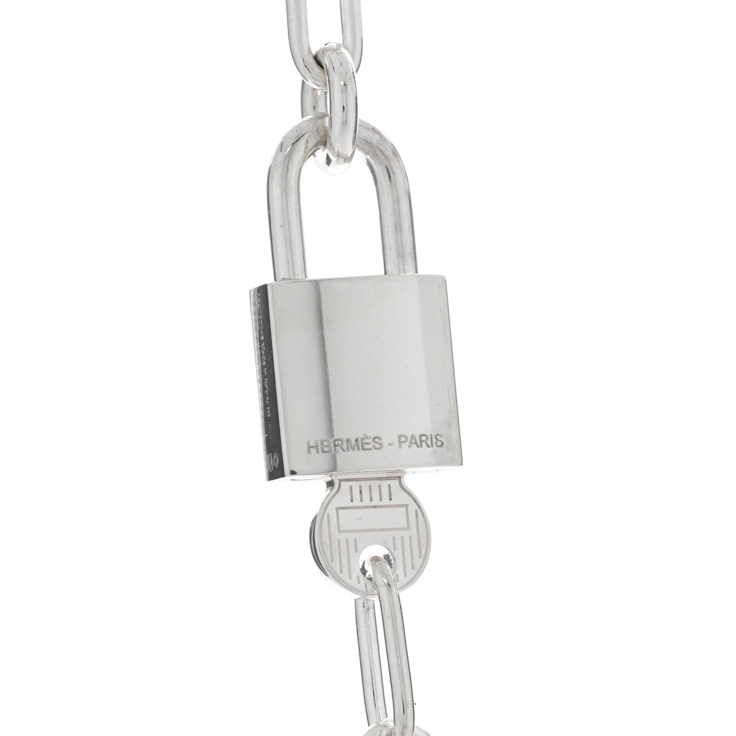 Hermes Sterling Silver GM Alphakelly Necklace 4 of 5