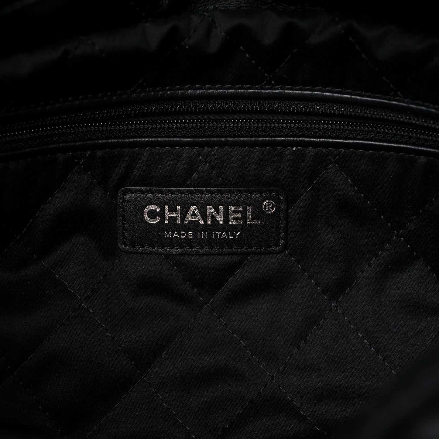 Shiny Calfskin Quilted Small Chanel 22 Black
