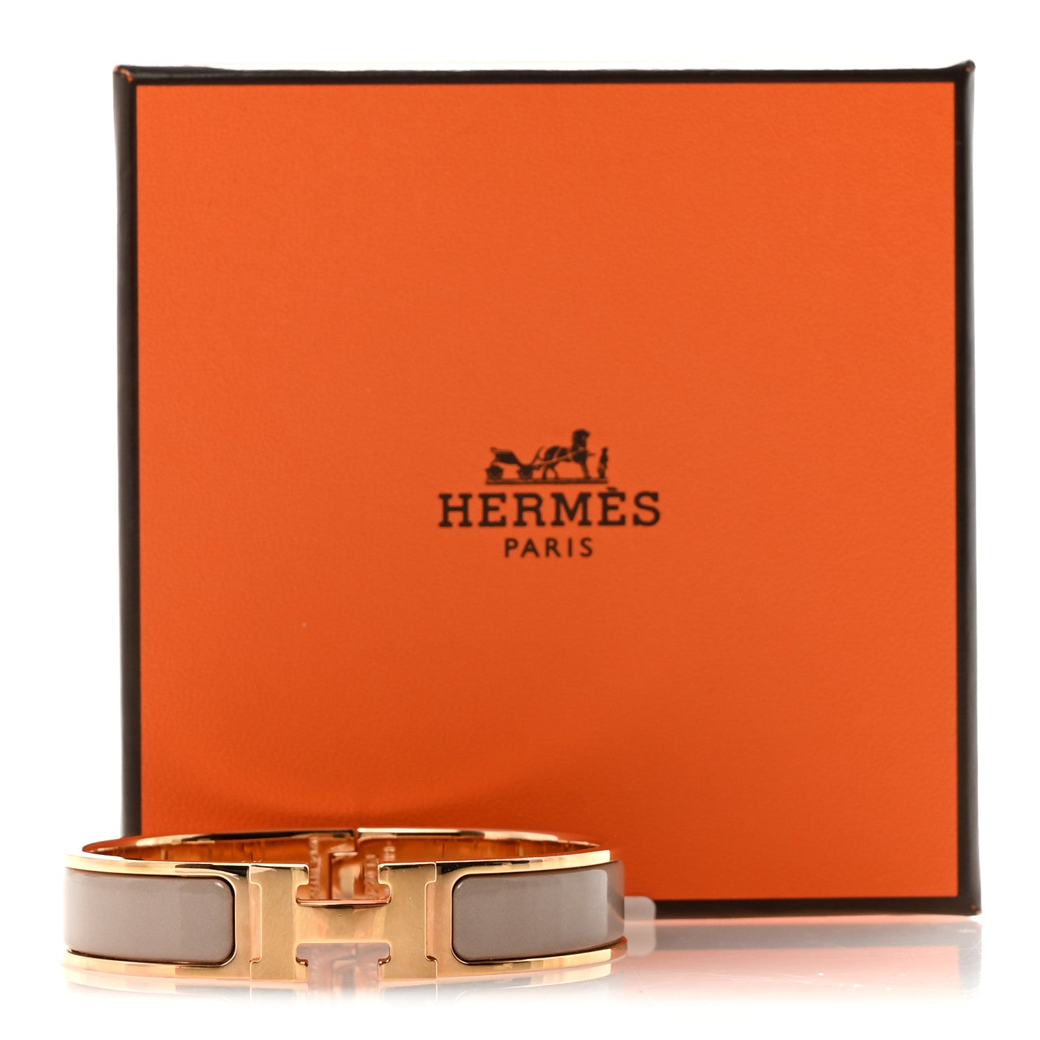 Hermes Enamel Narrow Clic Clac H Bracelet PM Marron Glace 5 of 5