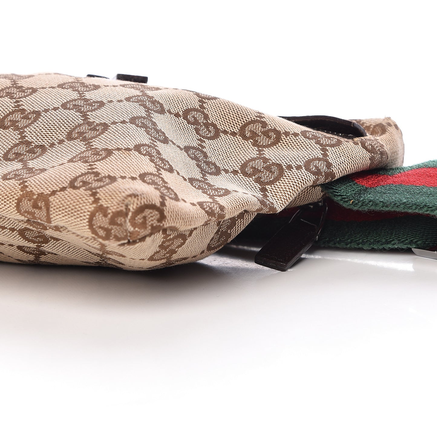 Monogram Web Belt Bag Dark Brown