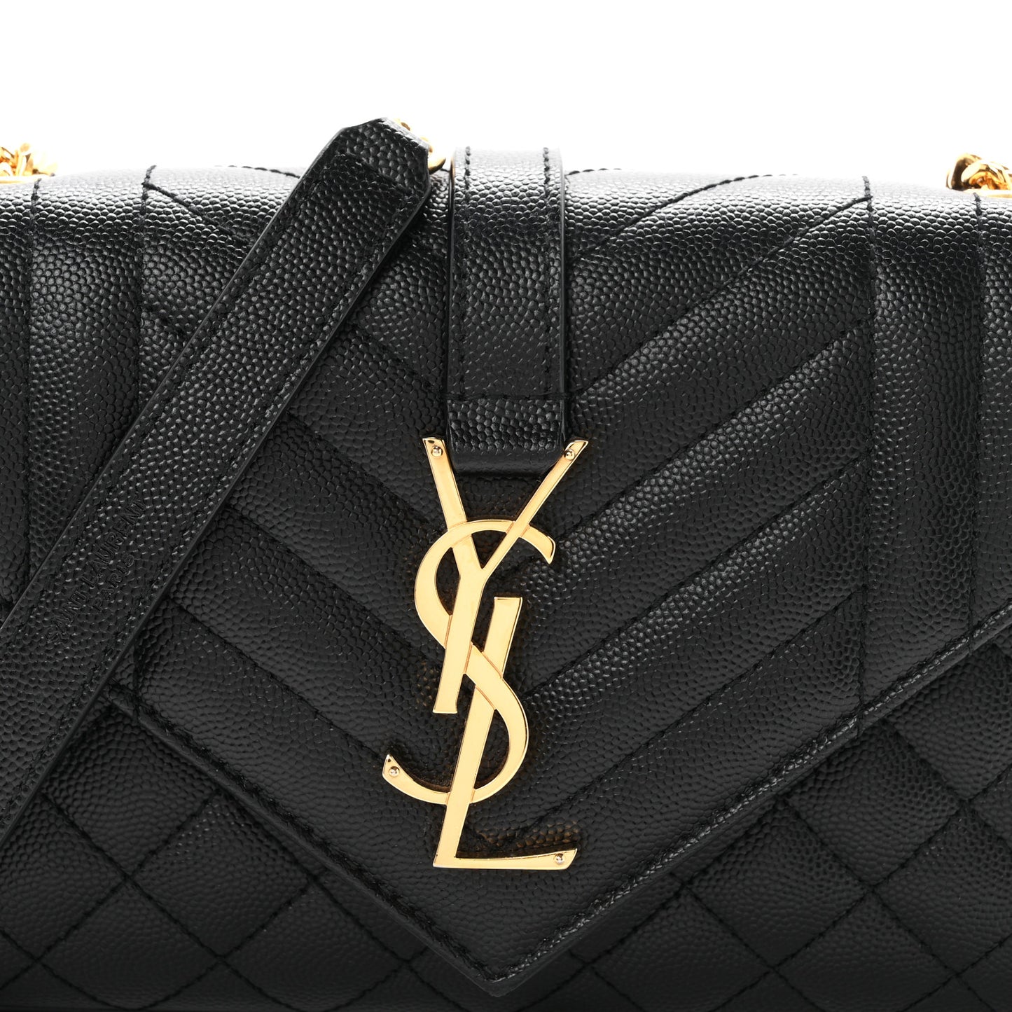 Grain De Poudre Textured Mixed Matelasse Triquilt Small Monogram Satchel Black