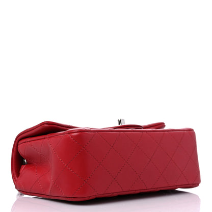Chanel Lambskin Quilted Mini Rectangular Flap Red 3 of 9
