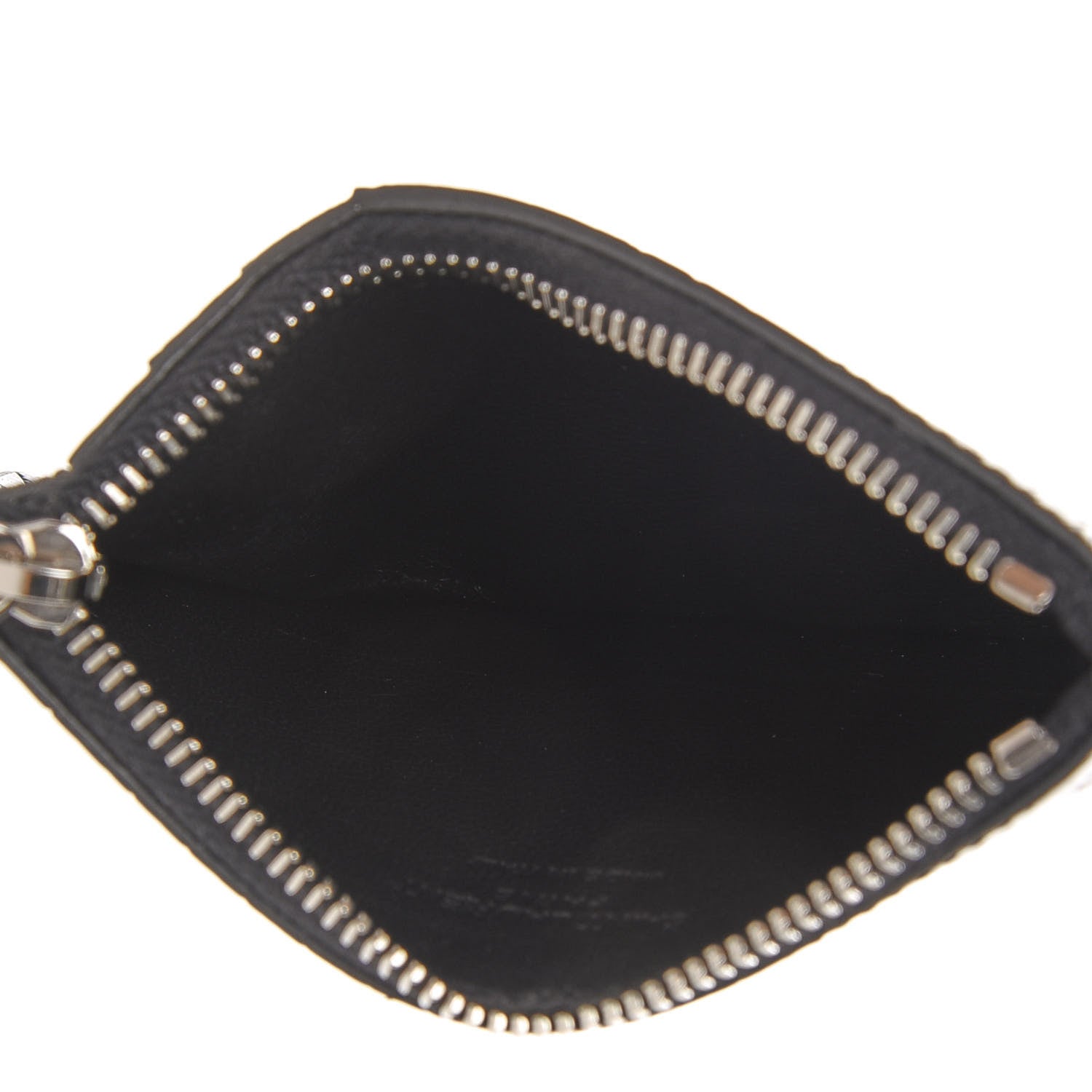 Saint Laurent Calfskin Crocodile Embossed 5 Fragments Zip Pouch Card Holder Black 5 of 8