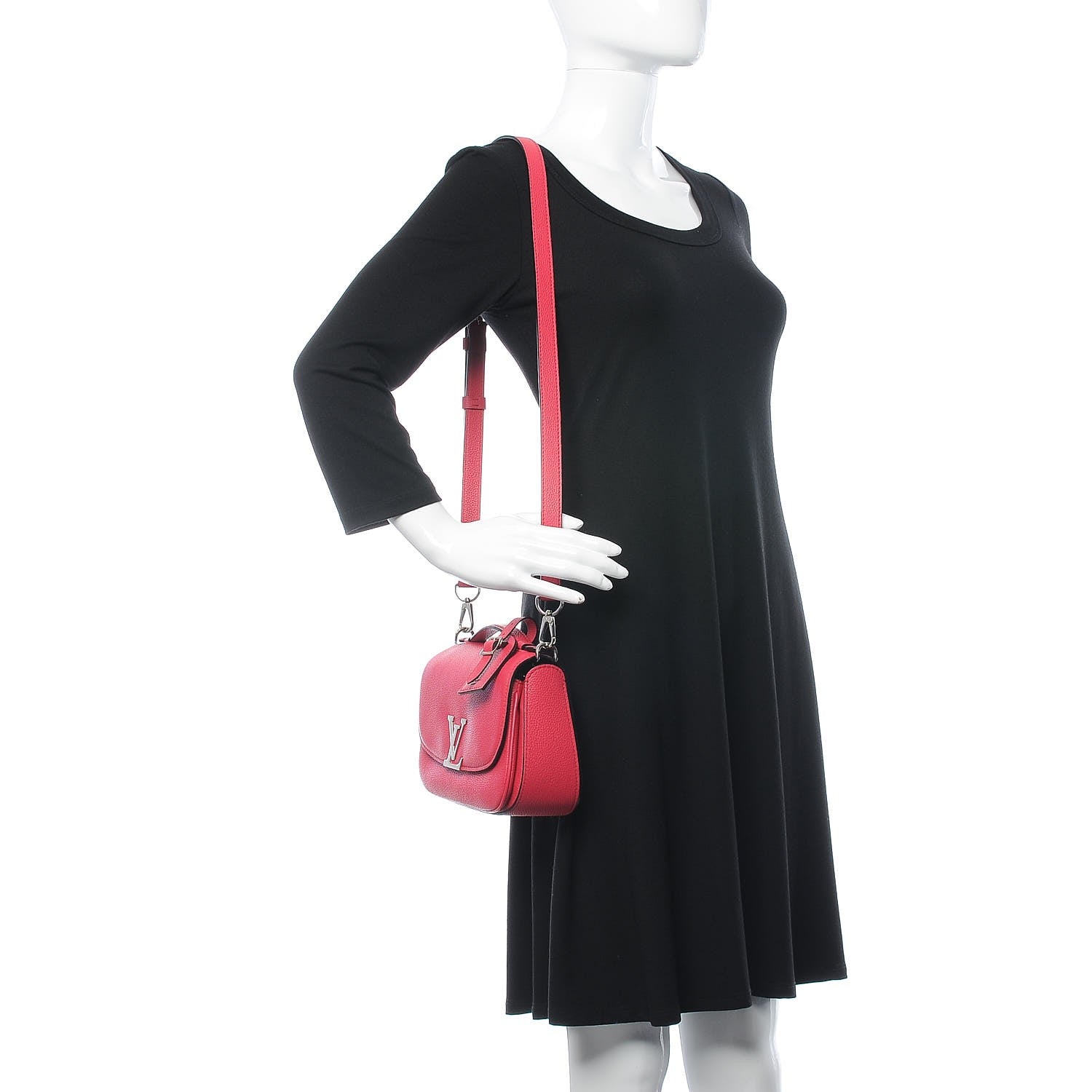Louis Vuitton Grained Calfskin Vivienne NM Framboise 2 of 6