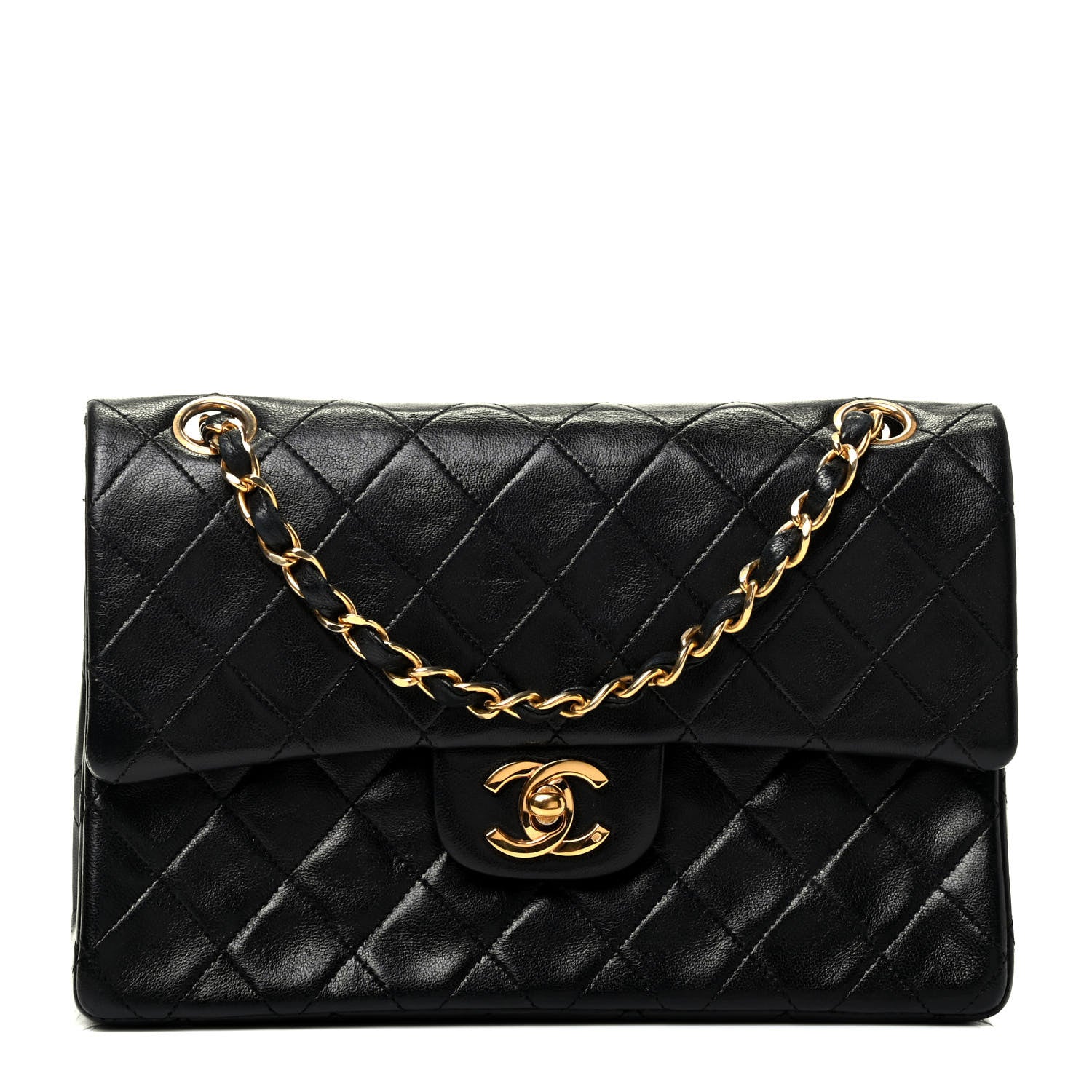 Chanel Lambskin Quilted Small Double Flap Black 1 of 4