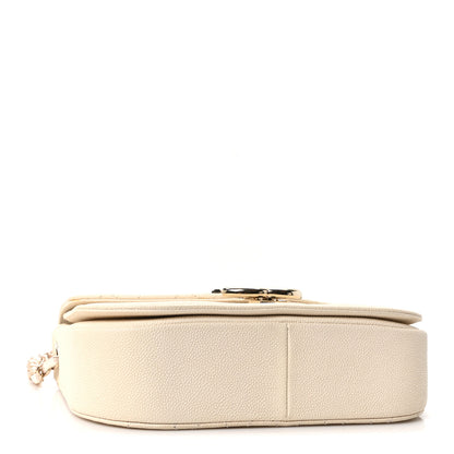 Chanel Grained Calfskin Quilted Medium Cuba Top Handle Flap Ivory 3 of 9
