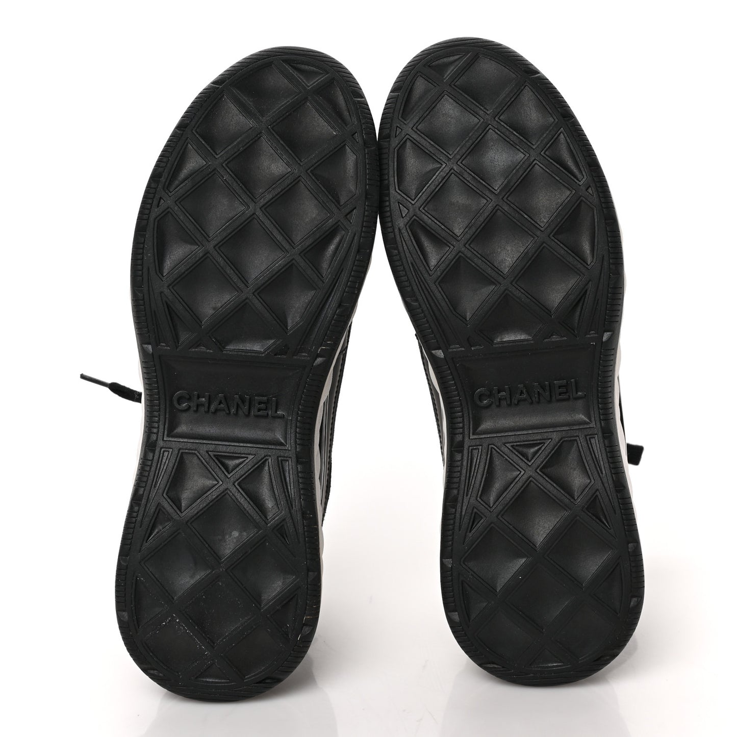 Velvet Calfskin Mixed Fibers CC Sneakers 38.5 Black