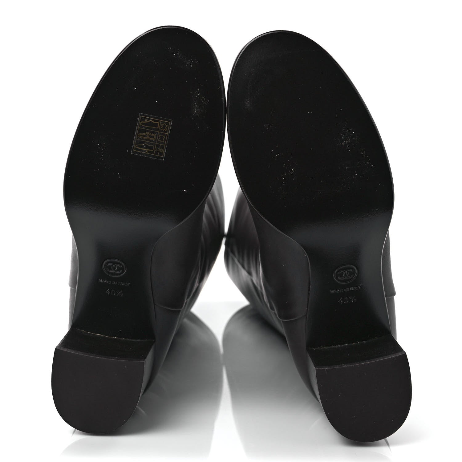 Chanel Calfskin CC High Boots 40.5 Brown 5 of 8