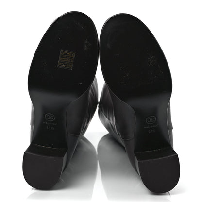 Chanel Calfskin CC High Boots 40.5 Brown 5 of 8