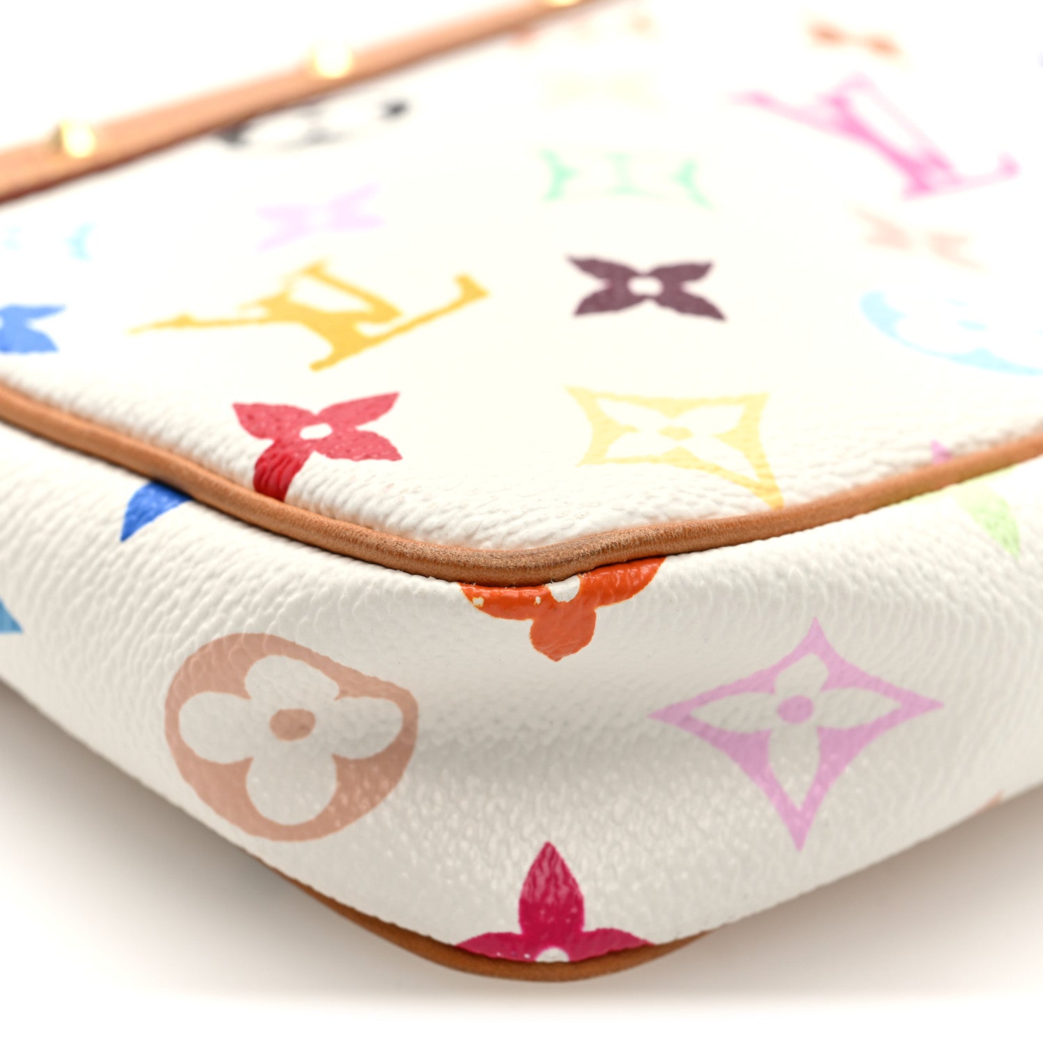 Louis Vuitton Monogram Multicolor Pochette Accessories White 8 of 9