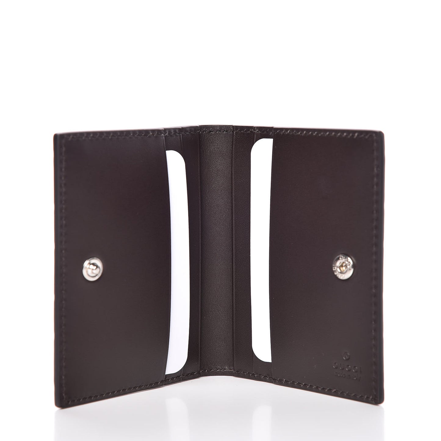 Guccissima Card Case Brown