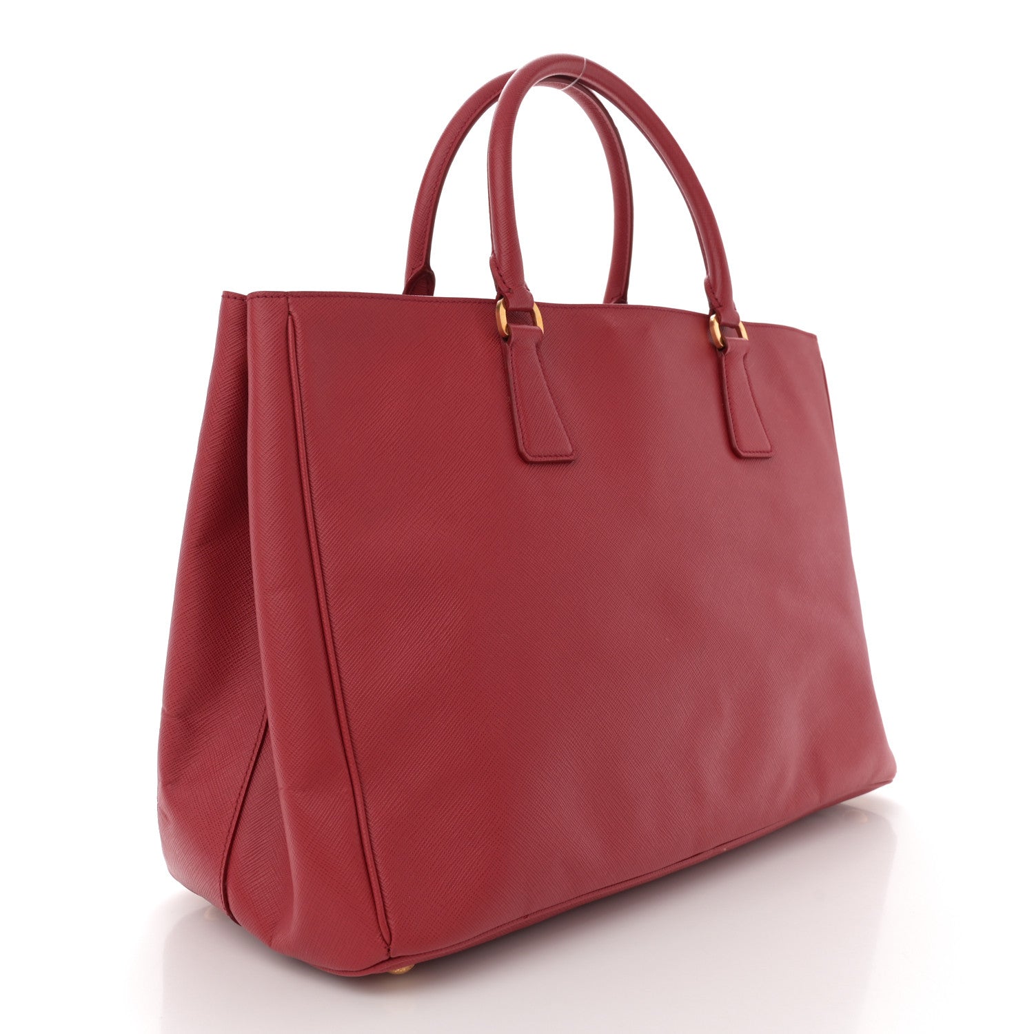 Prada Saffiano Lux Large Tote Fuoco 3 of 14