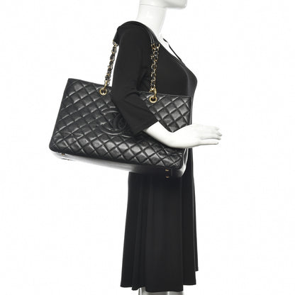 Chanel Caviar Quilted XL Grand Shopping Tote GST Black 2 of 11
