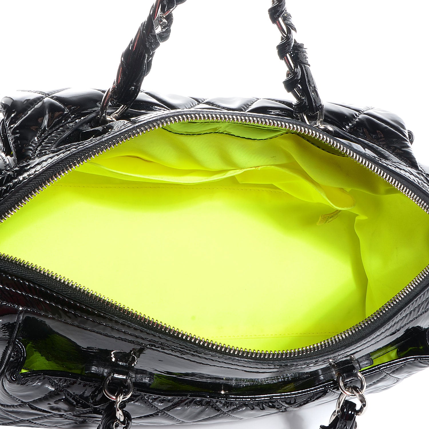 Chanel Patent Day Glo Flap Bag Black 5 of 7