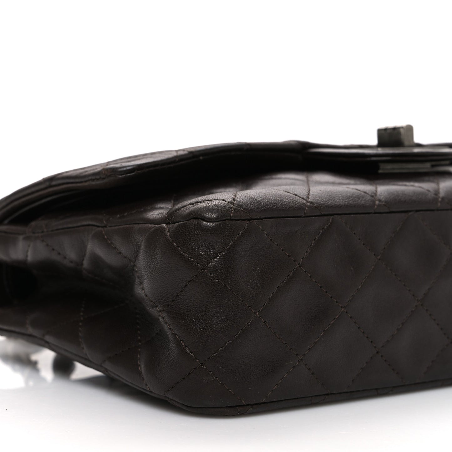 Lambskin Quilted Medium Hybrid Reissue Flap Brown